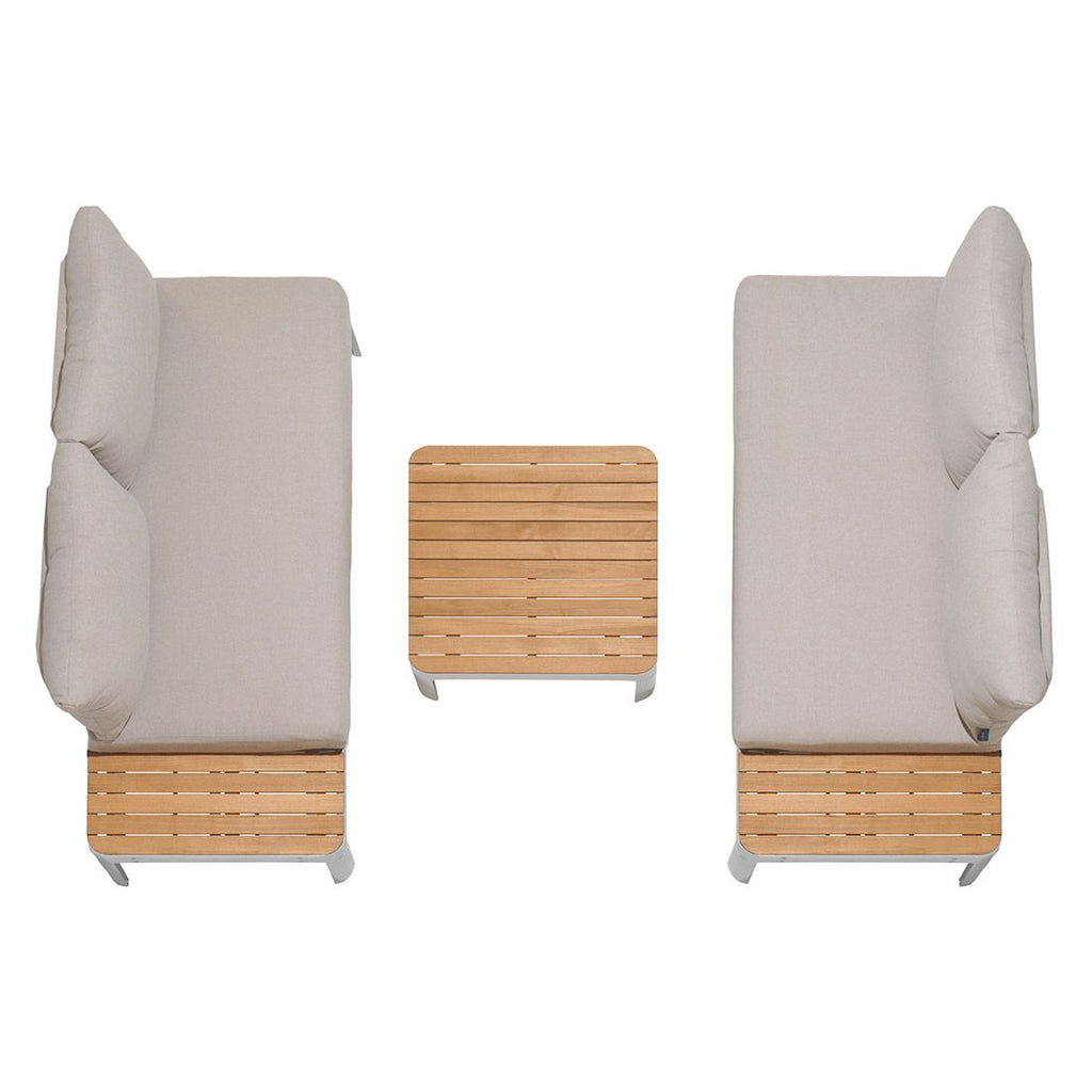 Hjørnesofa ute Portals med loungebord aluminium/olefin - LifestyleGarden