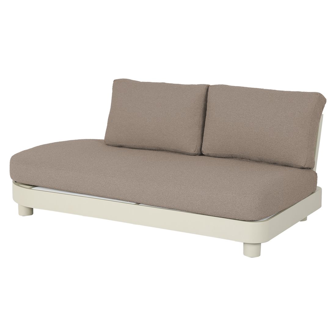 Montert Hjørnesofa ute Santa Barbara aluminium/olefin med loungebord