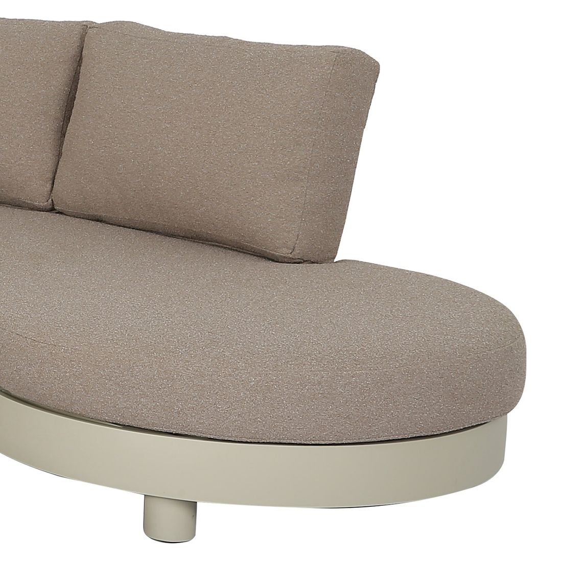 Sideprofil av Hjørnesofa ute Santa Barbara aluminium/olefin