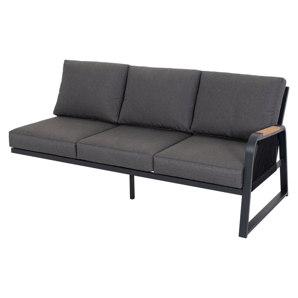 Hjørnesofa ute Siena med aluminium ramme detalj