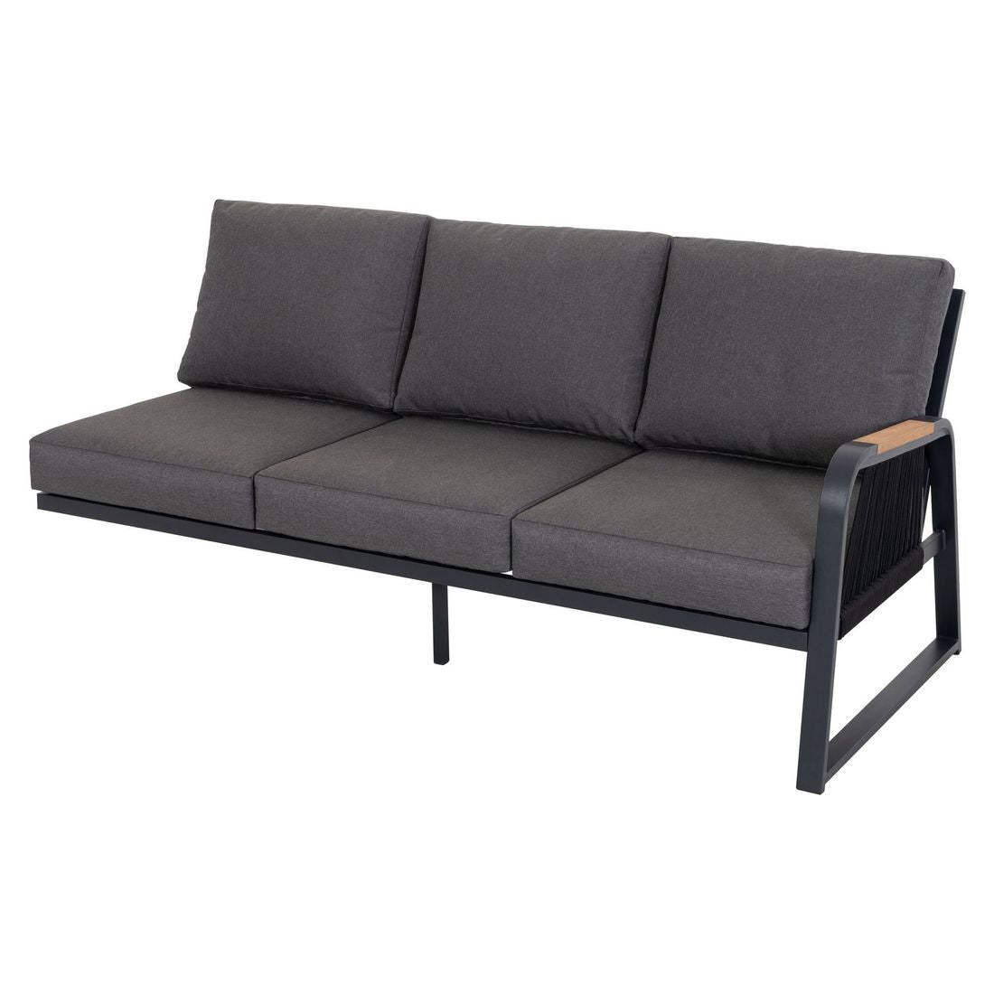 Hjørnesofa ute Siena med aluminium ramme detalj