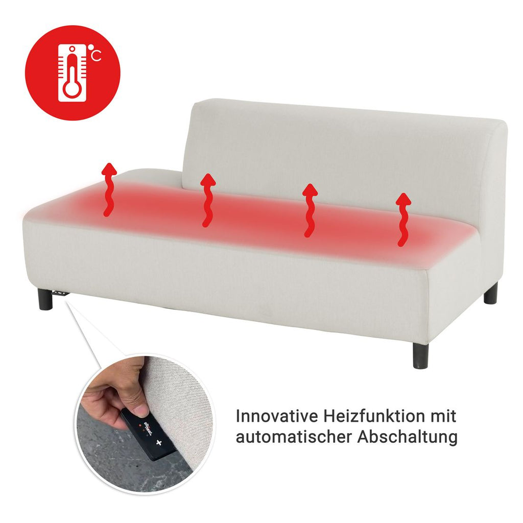 Hjørnesofa ute Sit & Heat Monaco aluminium/Sunbrella 259x198 cm - Hartman