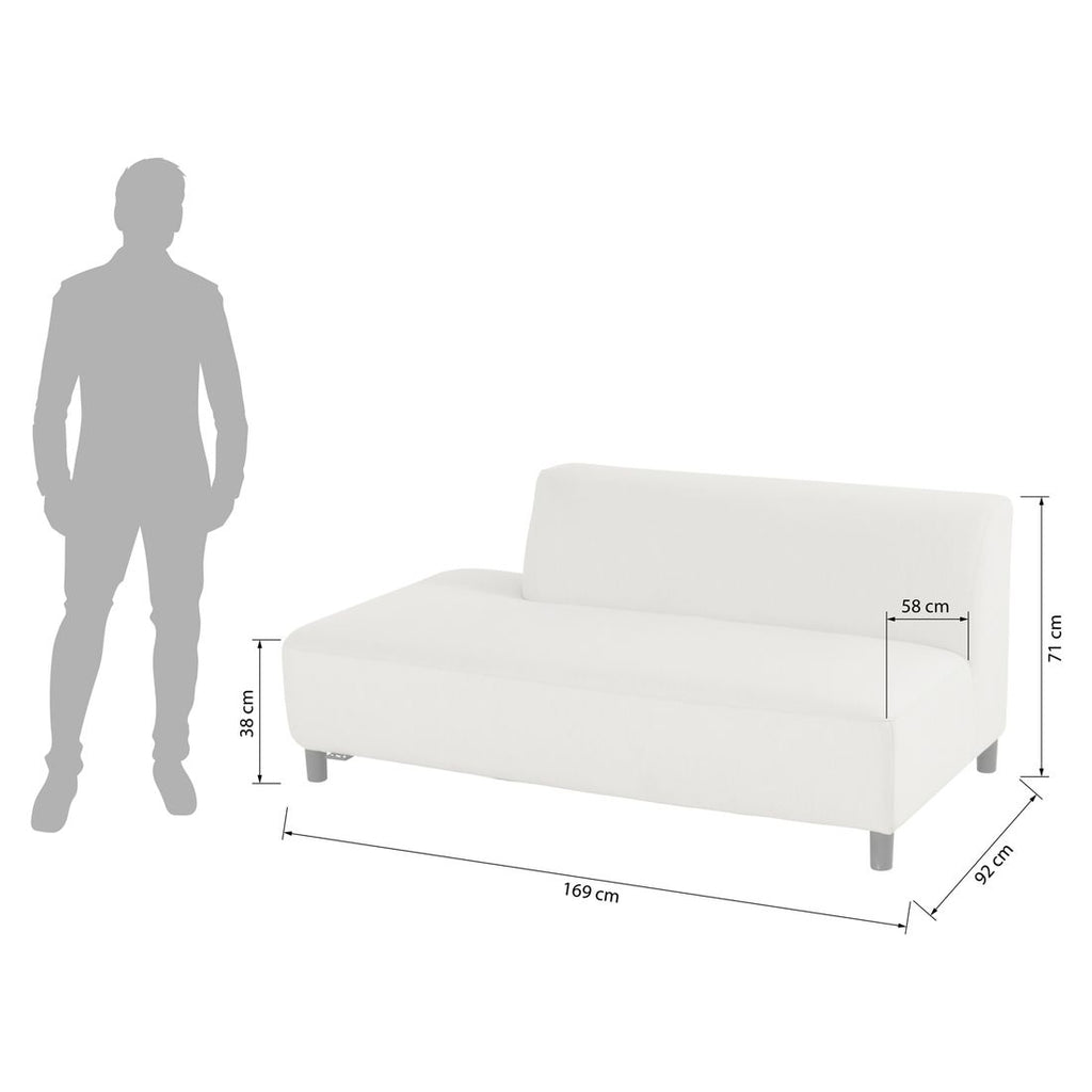 Montert Hjørnesofa ute Sit & Heat Monaco aluminium/Sunbrella på terrasse