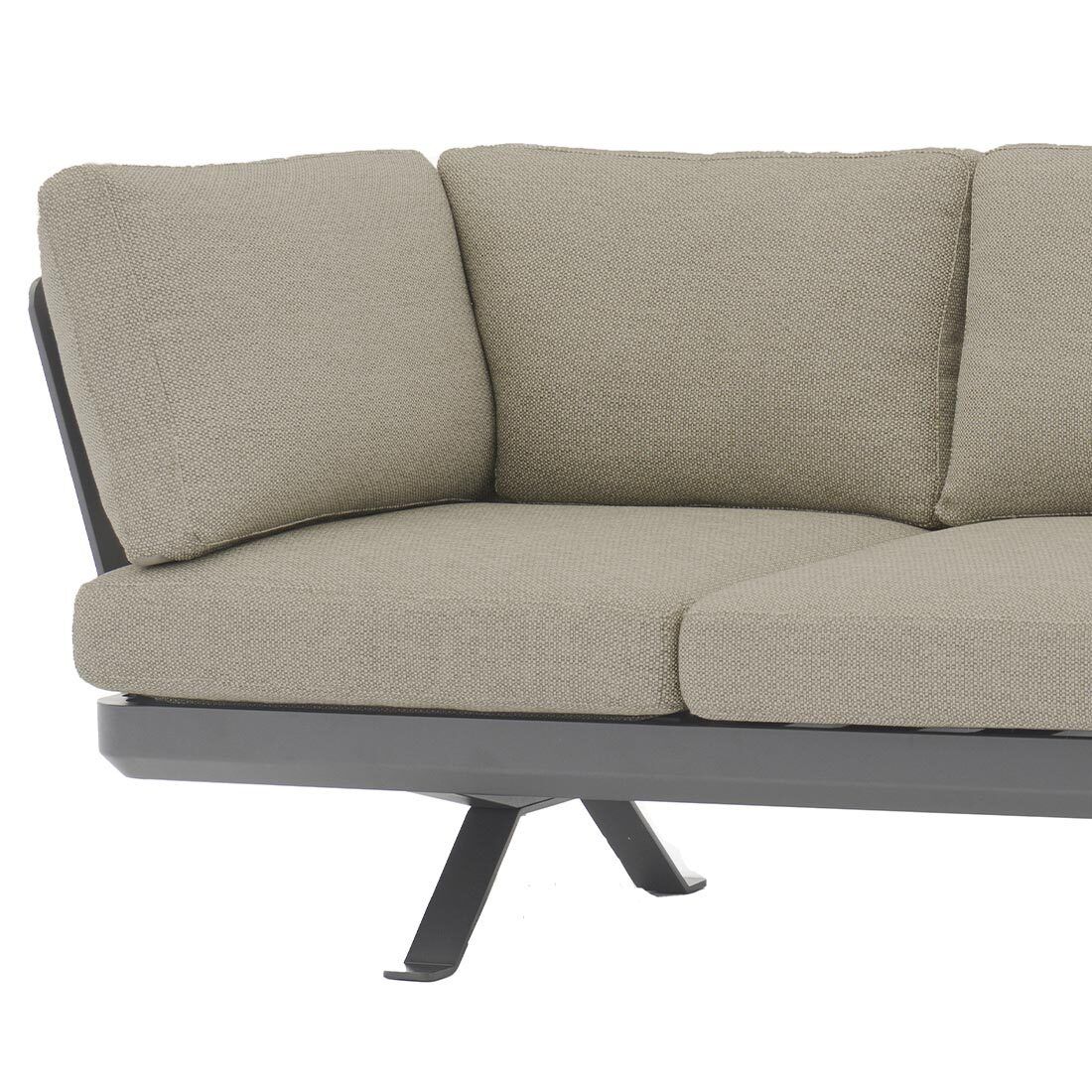 Utemøbler Hjørnesofa ute Sky med loungebord Zebra i hage