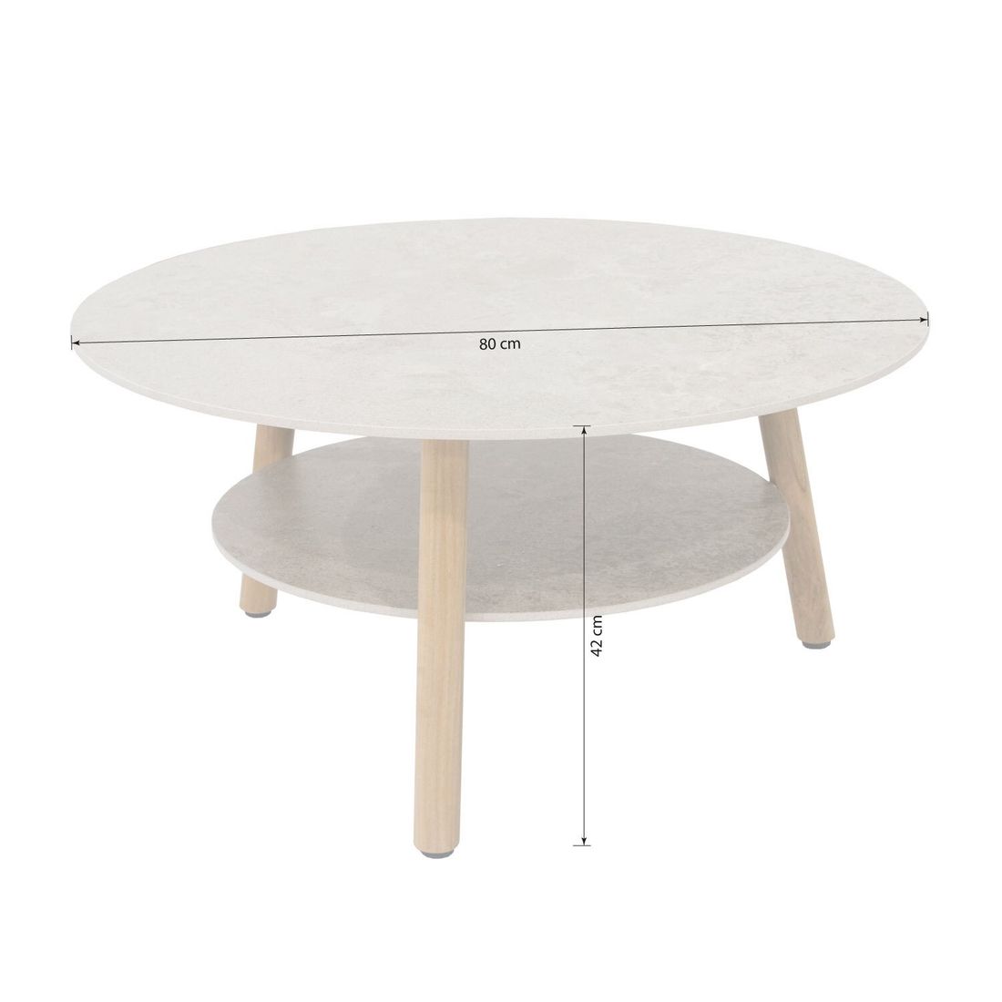 Hjørnesofa ute Solena med loungebord rustfritt stål/teak - Zebra