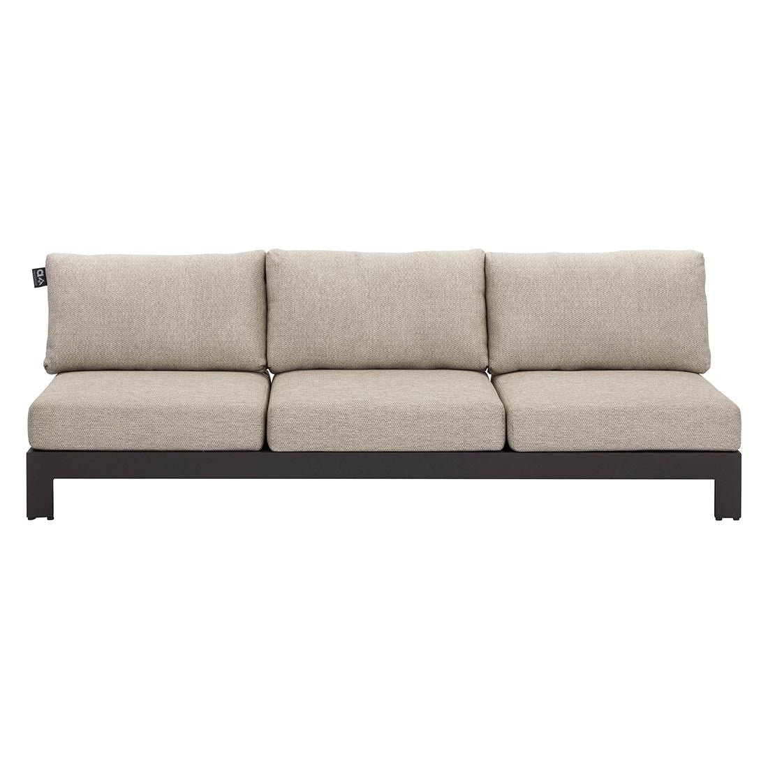 Detalj av aluminiumramme på Hjørnesofa ute Sticks & More aluminium/teak - Apple Bee