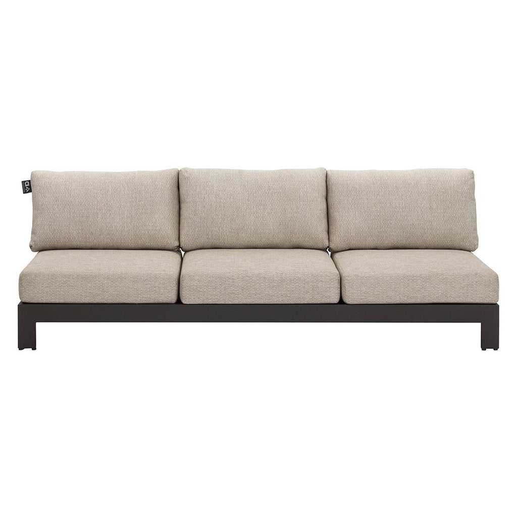 Detalj av aluminium ramme på Hjørnesofa ute Sticks & More aluminium/teak - Apple Bee