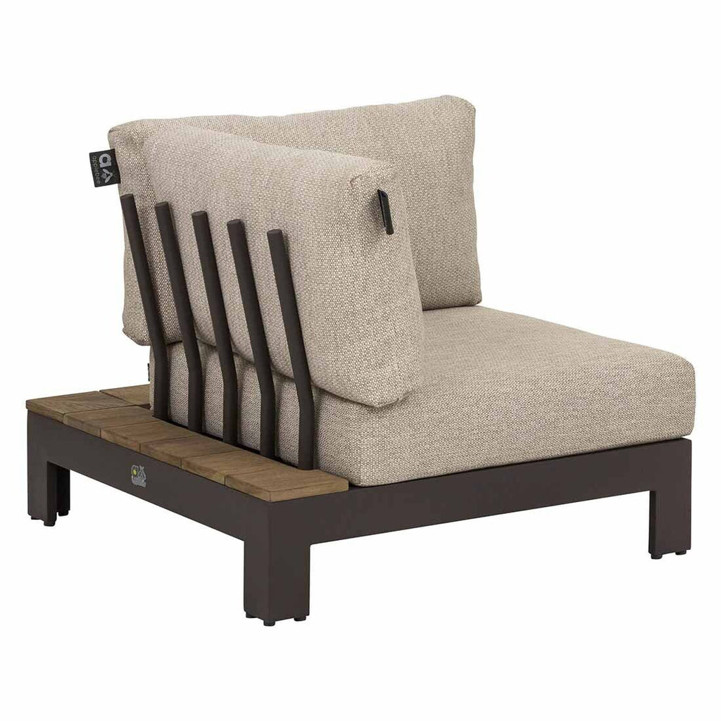 Nærbilde av Bee Wett polstring på Hjørnesofa ute Sticks & More aluminium/teak - Apple Bee