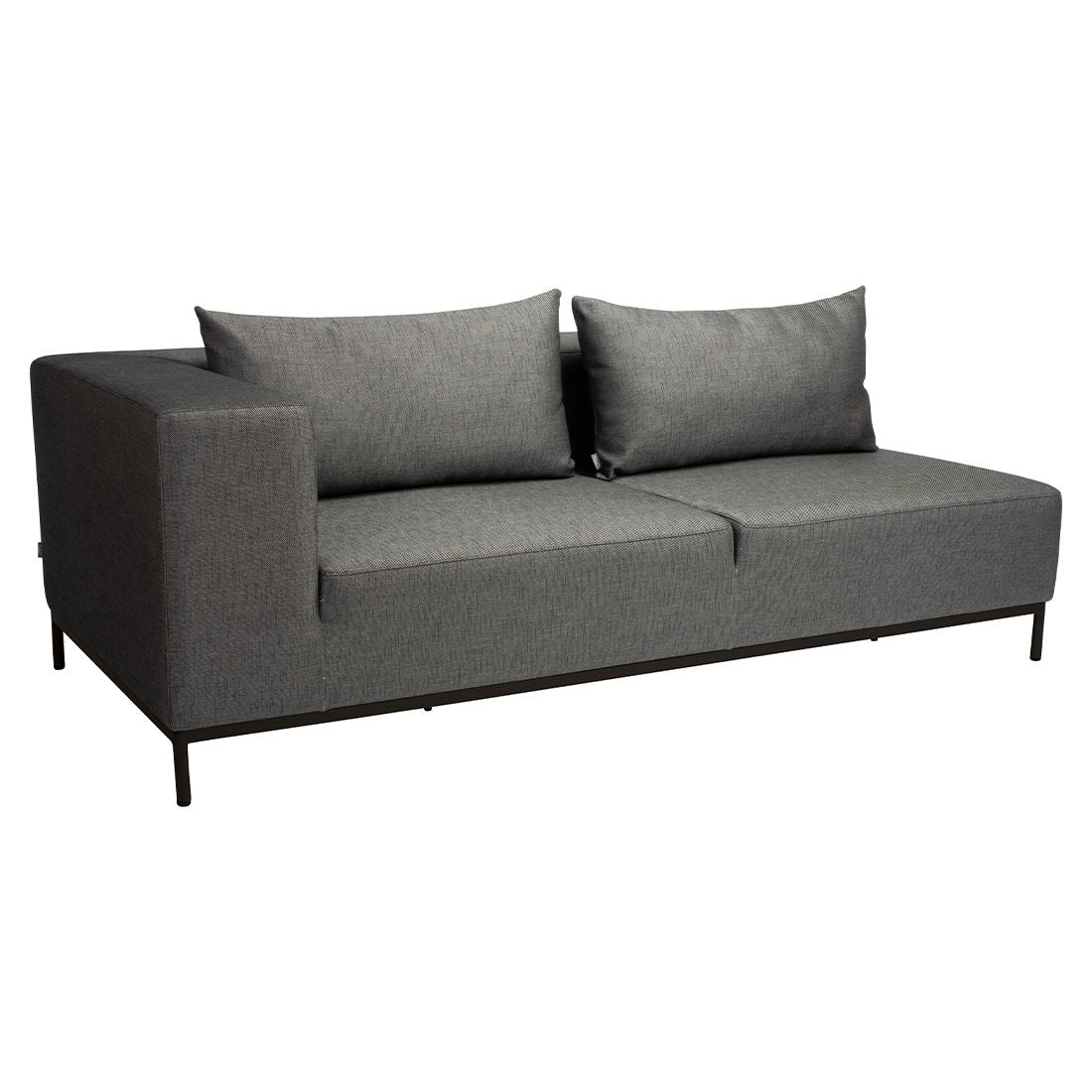 Montert Hjørnesofa ute Taavi 302x203 cm aluminium/utestoff - Stern på terrasse