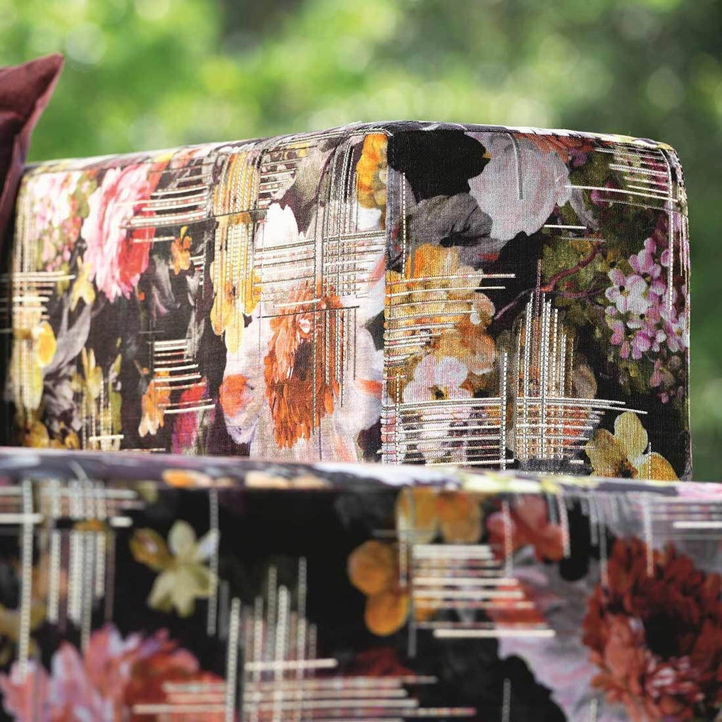 Setepute på Hjørnesofa ute Taavi Flower aluminium 302x203 cm