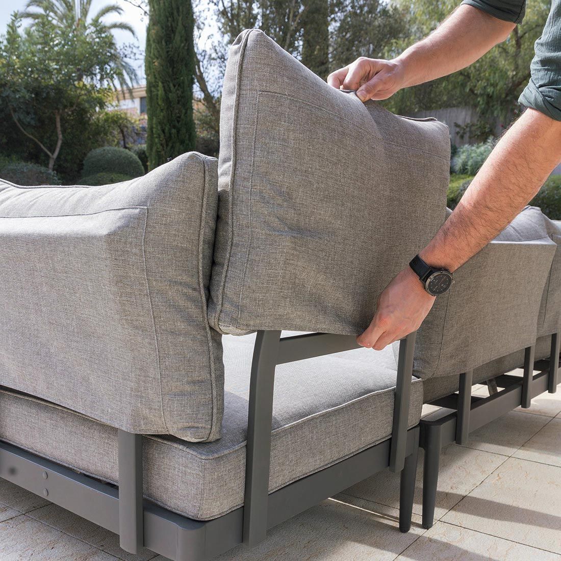 Hjørnesofa ute Topaz med loungebord - LifestyleGarden