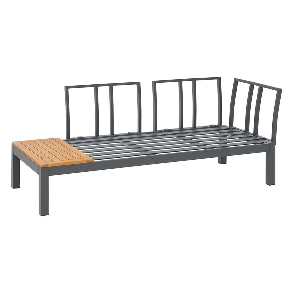 Hjørnesofa ute Venedig med loungebord aluminium/olefin - OUTLIV.