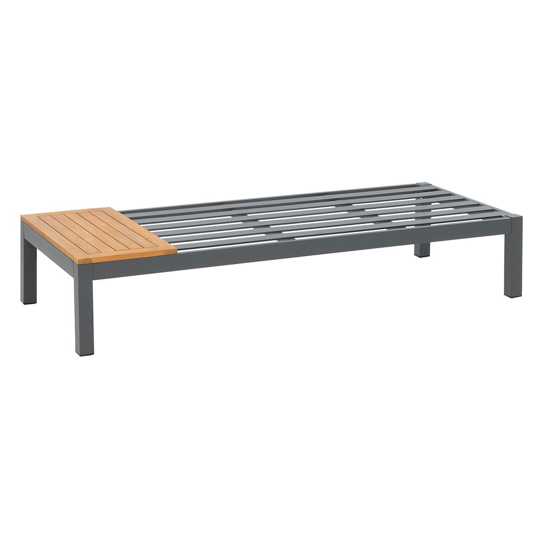 Hjørnesofa ute Venedig med loungebord aluminium/olefin - OUTLIV.