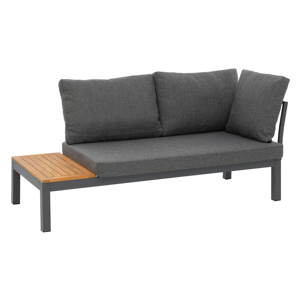 Hjørnesofa ute Venedig med loungebord aluminium/olefin - OUTLIV.