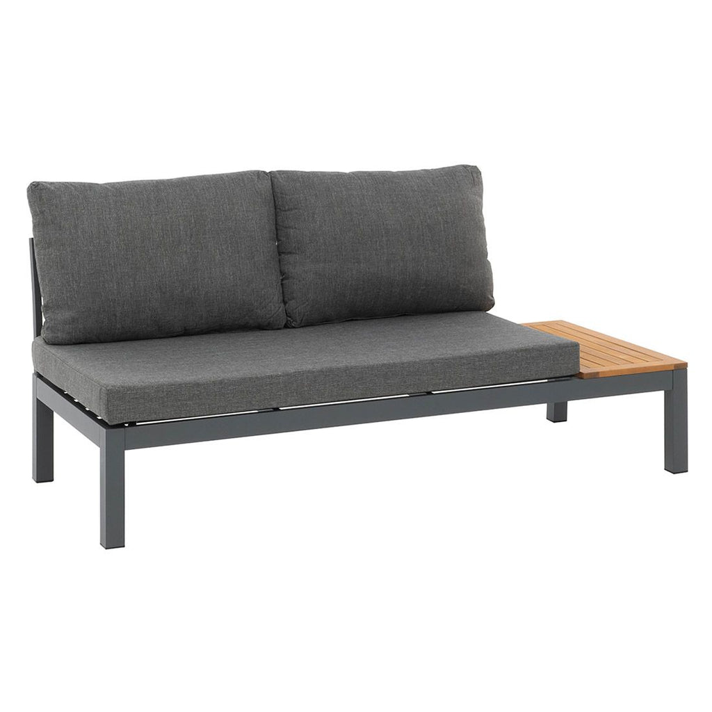 Hjørnesofa ute Venedig med loungebord aluminium/olefin - OUTLIV.