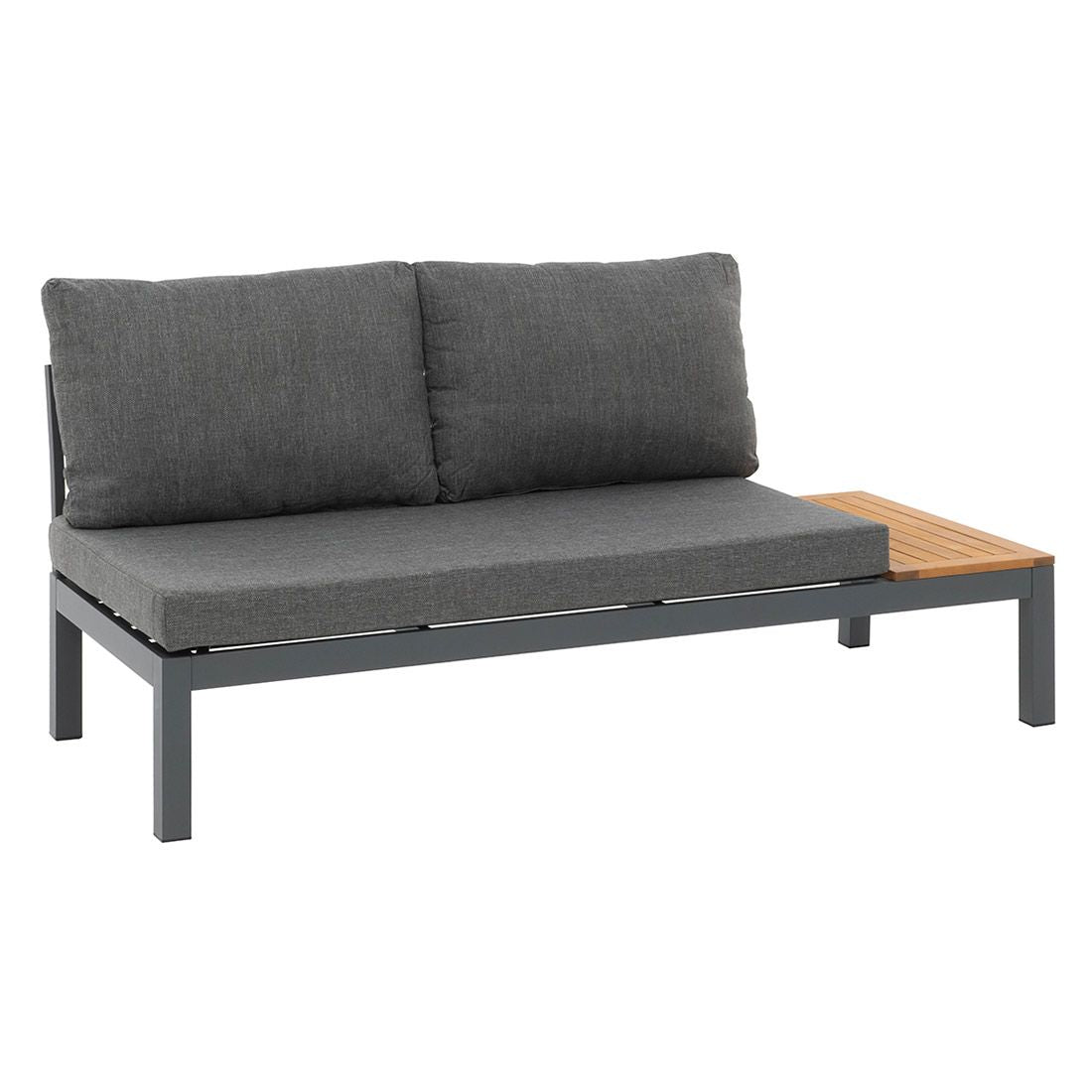 Hjørnesofa ute Venedig med loungebord aluminium/olefin - OUTLIV.