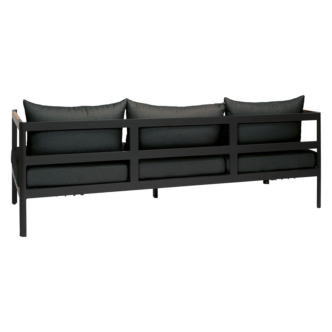 Hjørnesofa ute Viggo aluminium/teak med textilen - Stern bakside