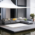Hjørnesofa ute Vlieland aluminium/Sunbrella forfra