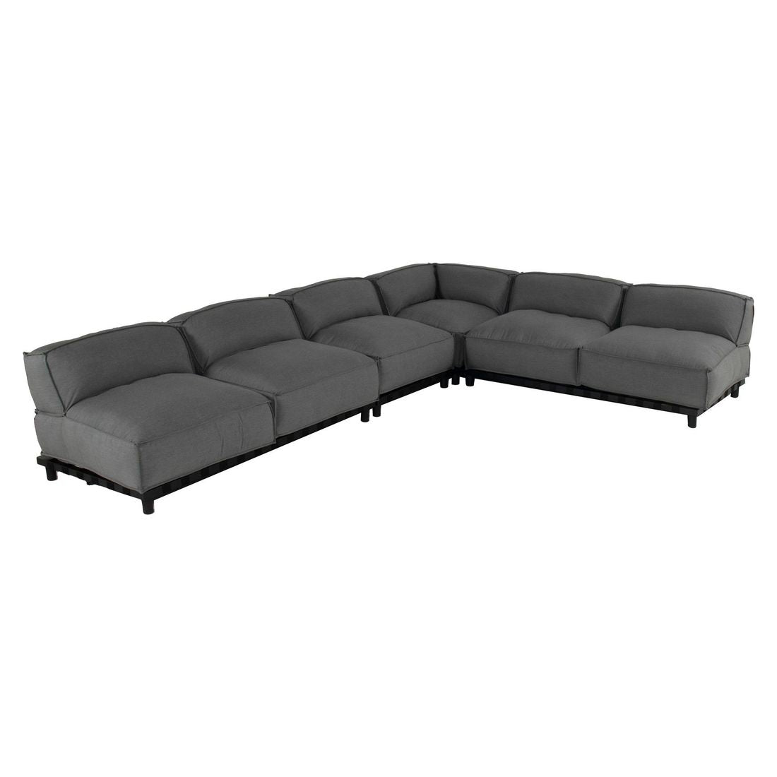 Hjørnesofa ute Vlieland aluminium/Sunbrella bakside