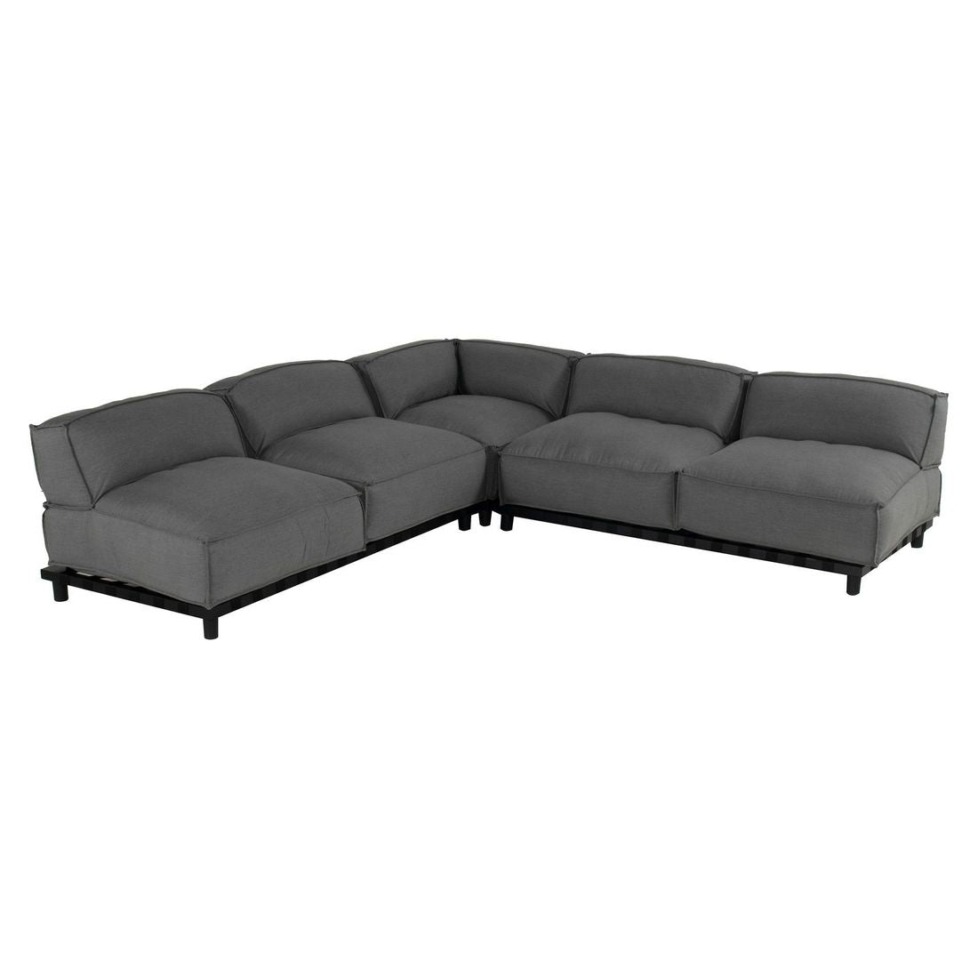 Hjørnesofa ute Vlieland aluminium Sunbrella bakside