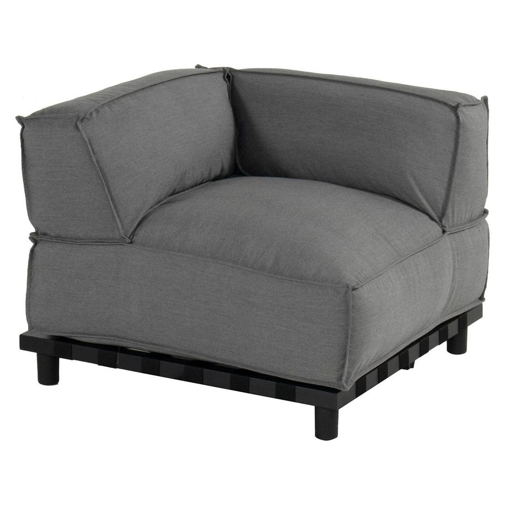 Hjørnesofa ute Vlieland aluminium Sunbrella nærbilde av stoff