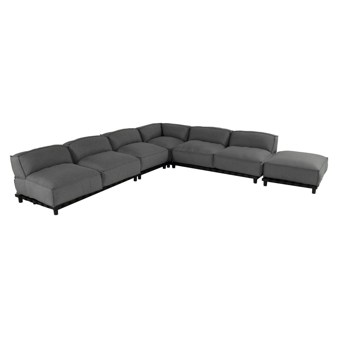 Detaljbilde av Hjørnesofa ute Vlieland aluminium Sunbrella stoff