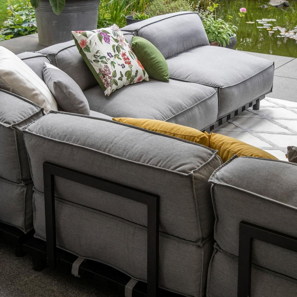 Hjørnesofa ute Vlieland aluminium/Sunbrella 351x264 cm - Schöner Wohnen