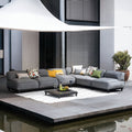 Hjørnesofa ute Vlieland med loungebord aluminium sett forfra