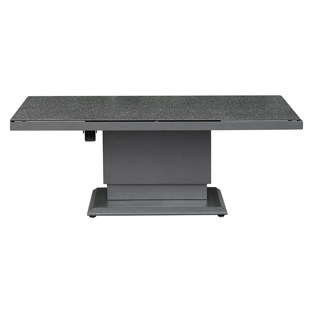 Høydejusterbart hagebord Allround aluminium/glass 150x90 cm - OUTLIV nærbilde av justeringsmekanisme