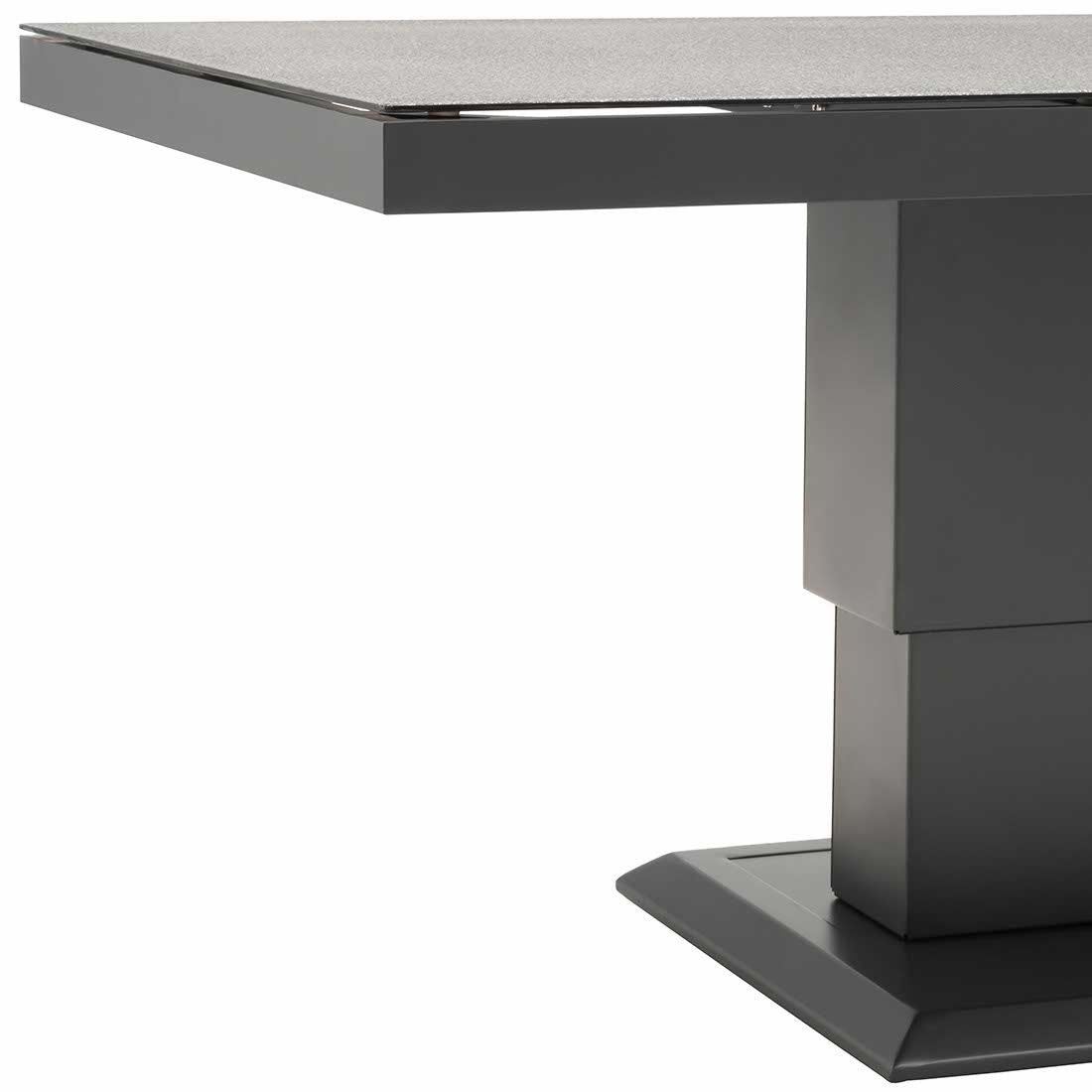 Høydejusterbart hagebord Allround aluminium/glass 150x90 cm - OUTLIV detalj av aluminiumsramme