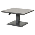 Høydejusterbart hagebord Allround 90x90 cm aluminium/keramikk forfra