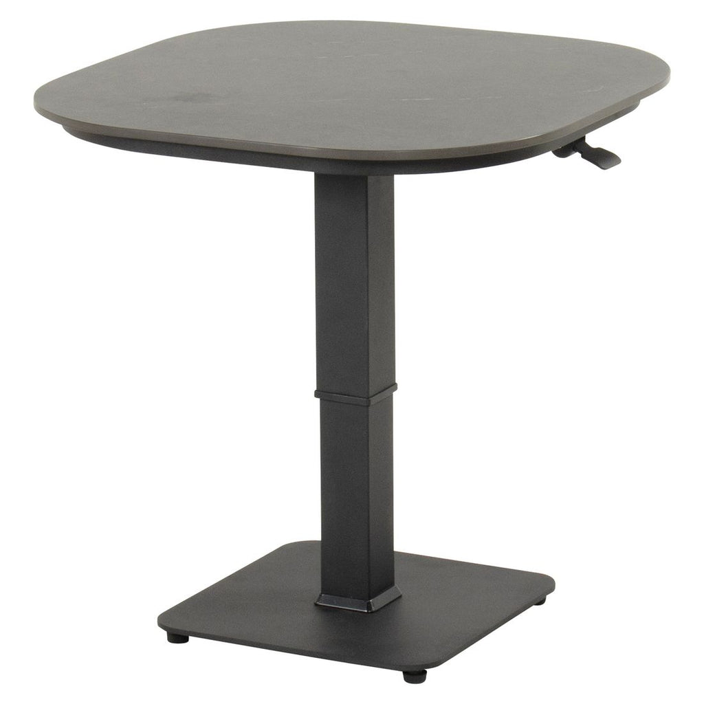 Høydejusterbart hagebord Tubb aluminium/keramikk 70x70 cm - Hartman forfra