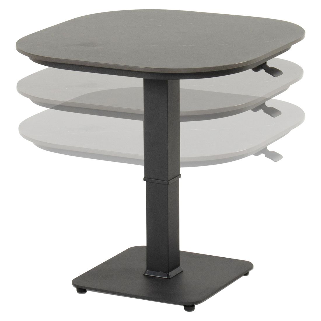 Montert Høydejusterbart hagebord Tubb aluminium/keramikk 70x70 cm - Hartman på balkong
