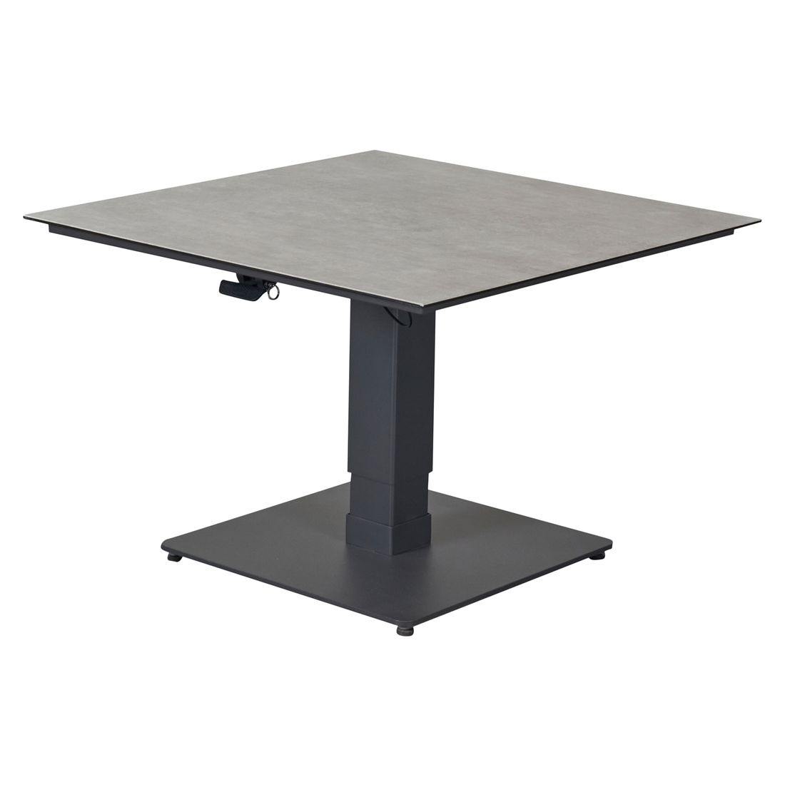 Høydejusterbart loungebord Bondino aluminium/keramikk forfra