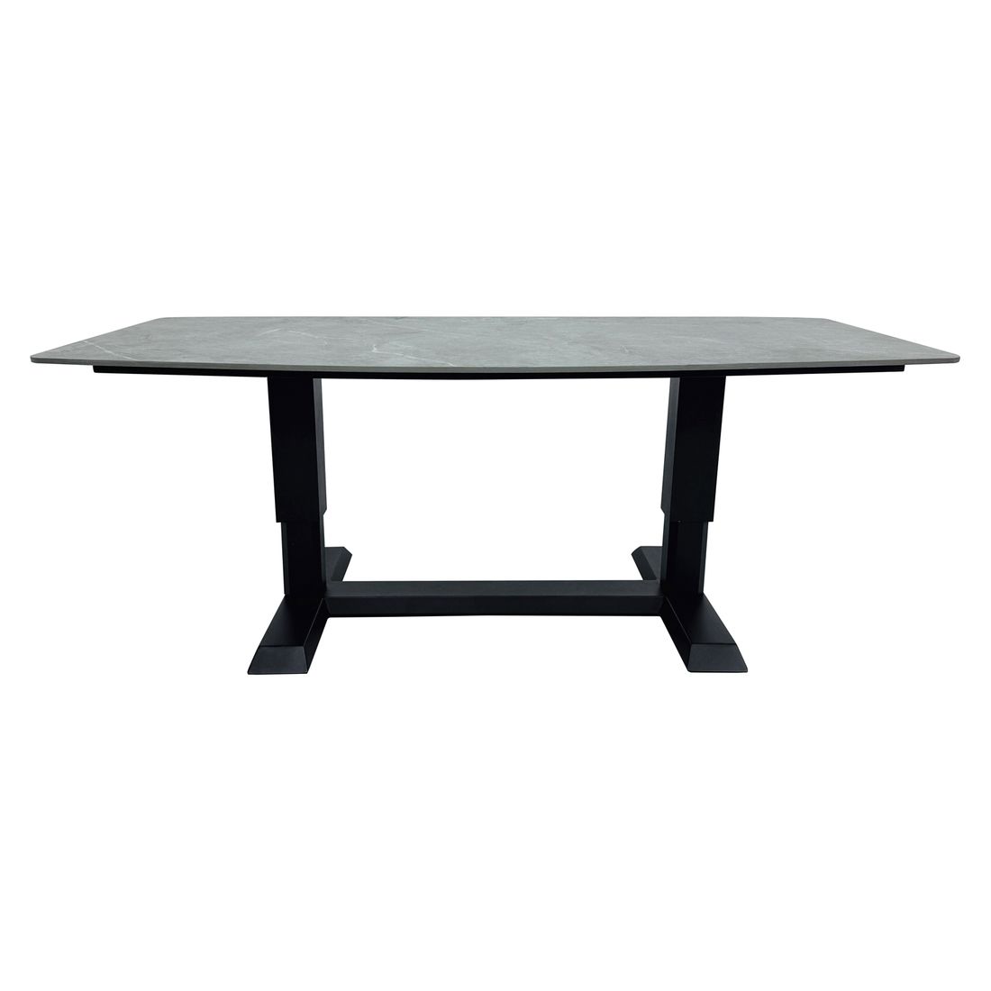 Høydejusterbart loungebord Terano 180x90 cm aluminium forfra