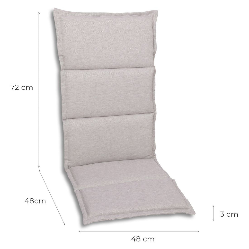 Høyrygg stolpute 48x120 cm polyester beige - GO-DE bakside