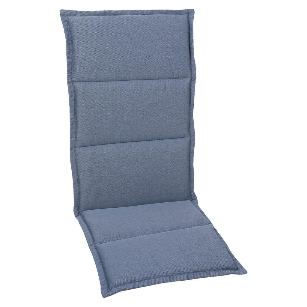 Høyrygg stolpute 48x120 cm polyester blå - GO-DE forfra