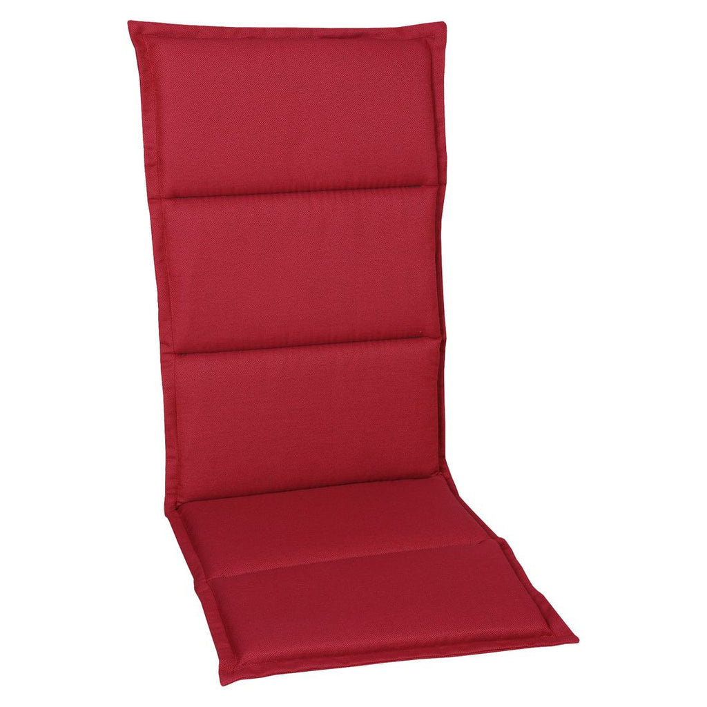 Høyrygg stolpute 48x120 cm rød polyester - GO-DE forfra