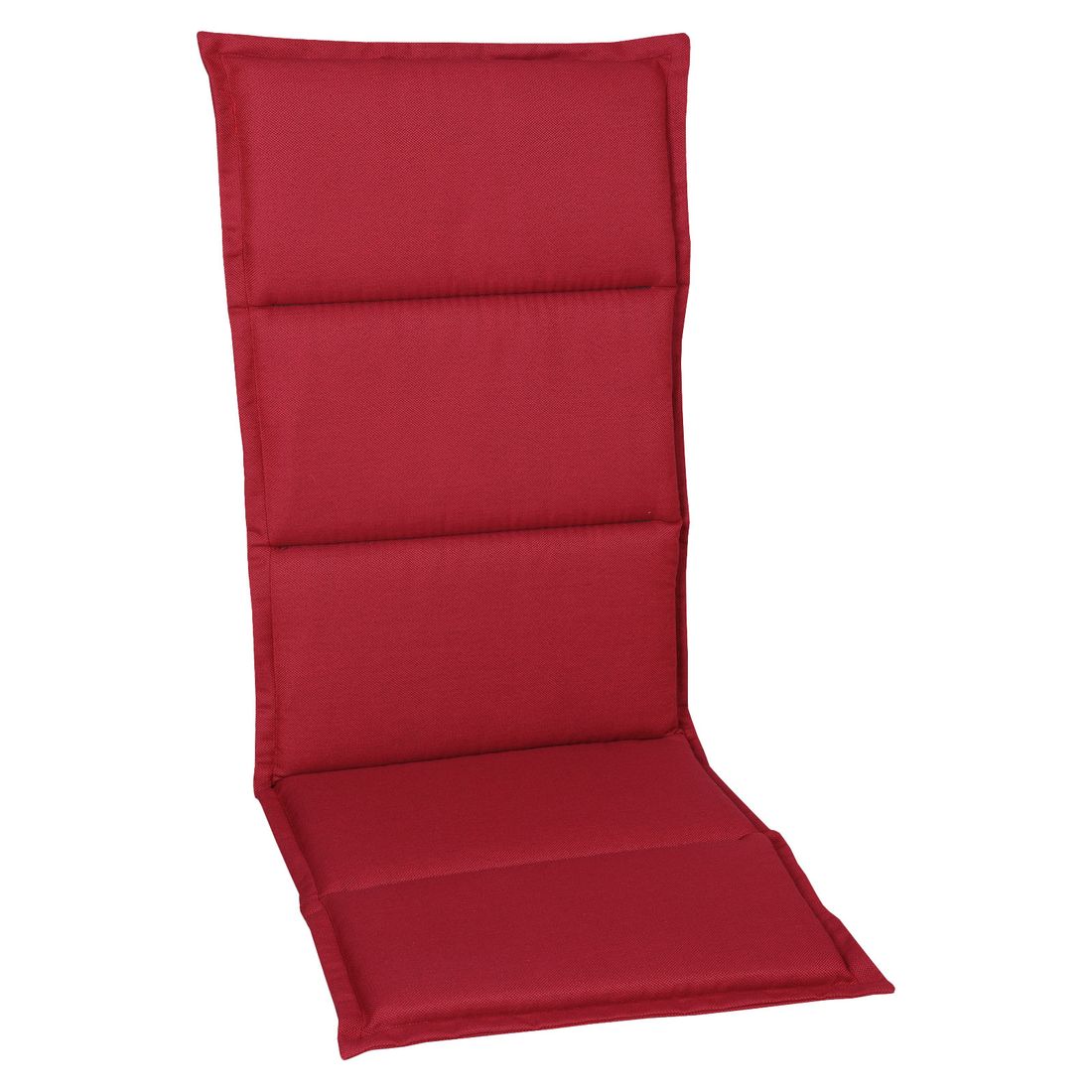 Høyrygg stolpute 48x120 cm rød polyester - GO-DE forfra