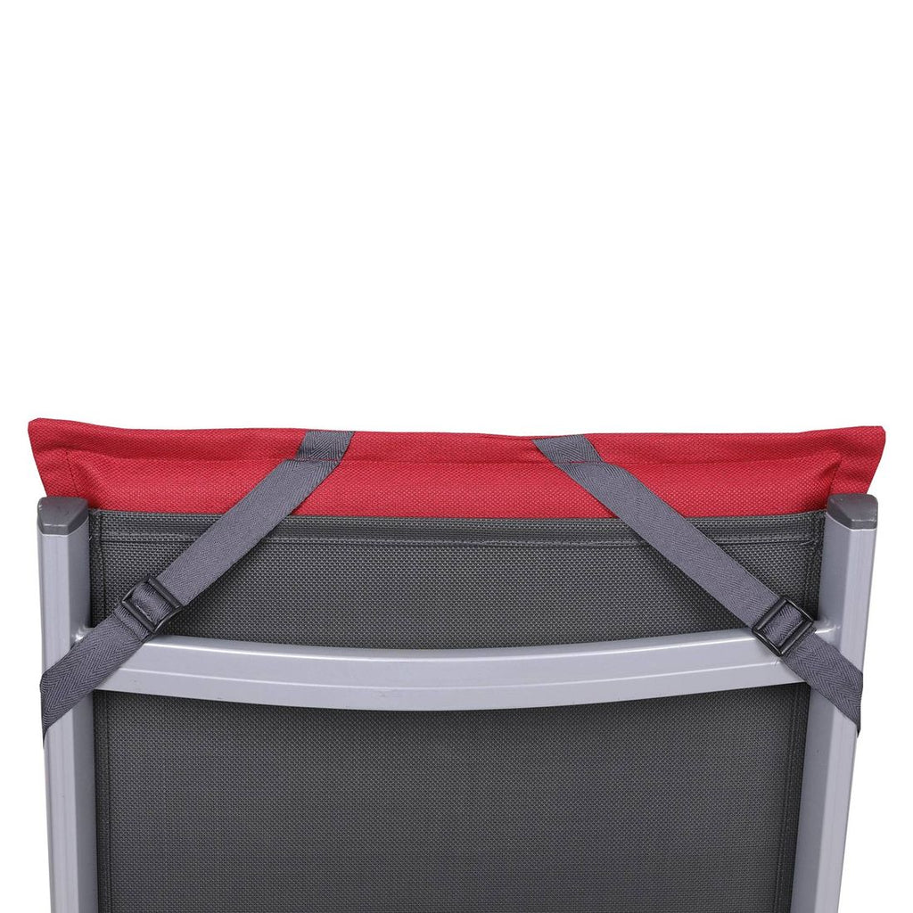 Nærbilde av stoff på Høyrygg stolpute 48x120 cm rød polyester - GO-DE