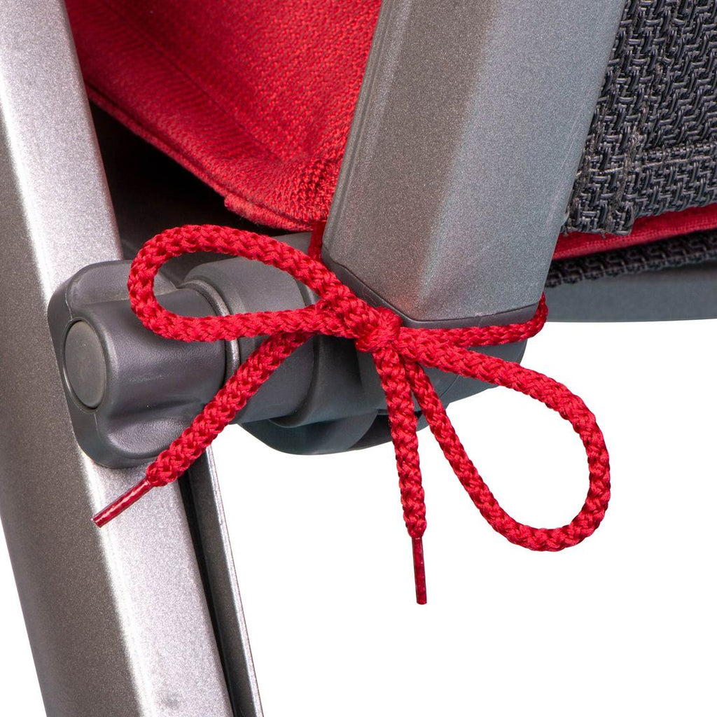 Detalj av sømmer på Høyrygg stolpute 48x120 cm rød polyester - GO-DE