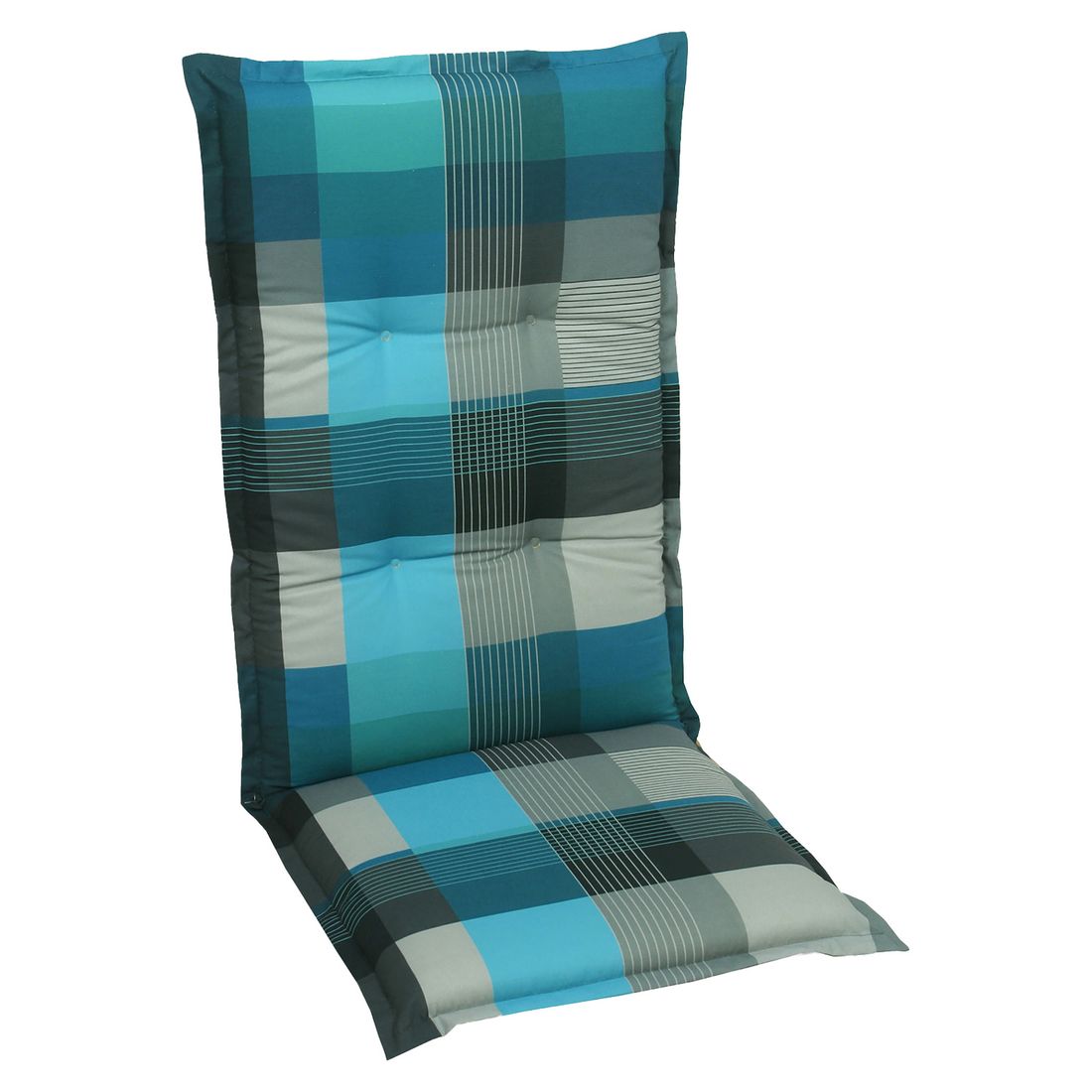 Høyrygg stolpute 50x120 cm blå blandingsstoff - GO-DE forfra