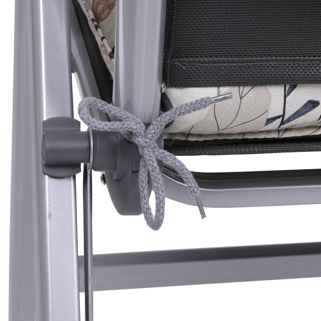 Montert Høyrygg stolpute 50x120 cm blandet stoff beige på hage stol