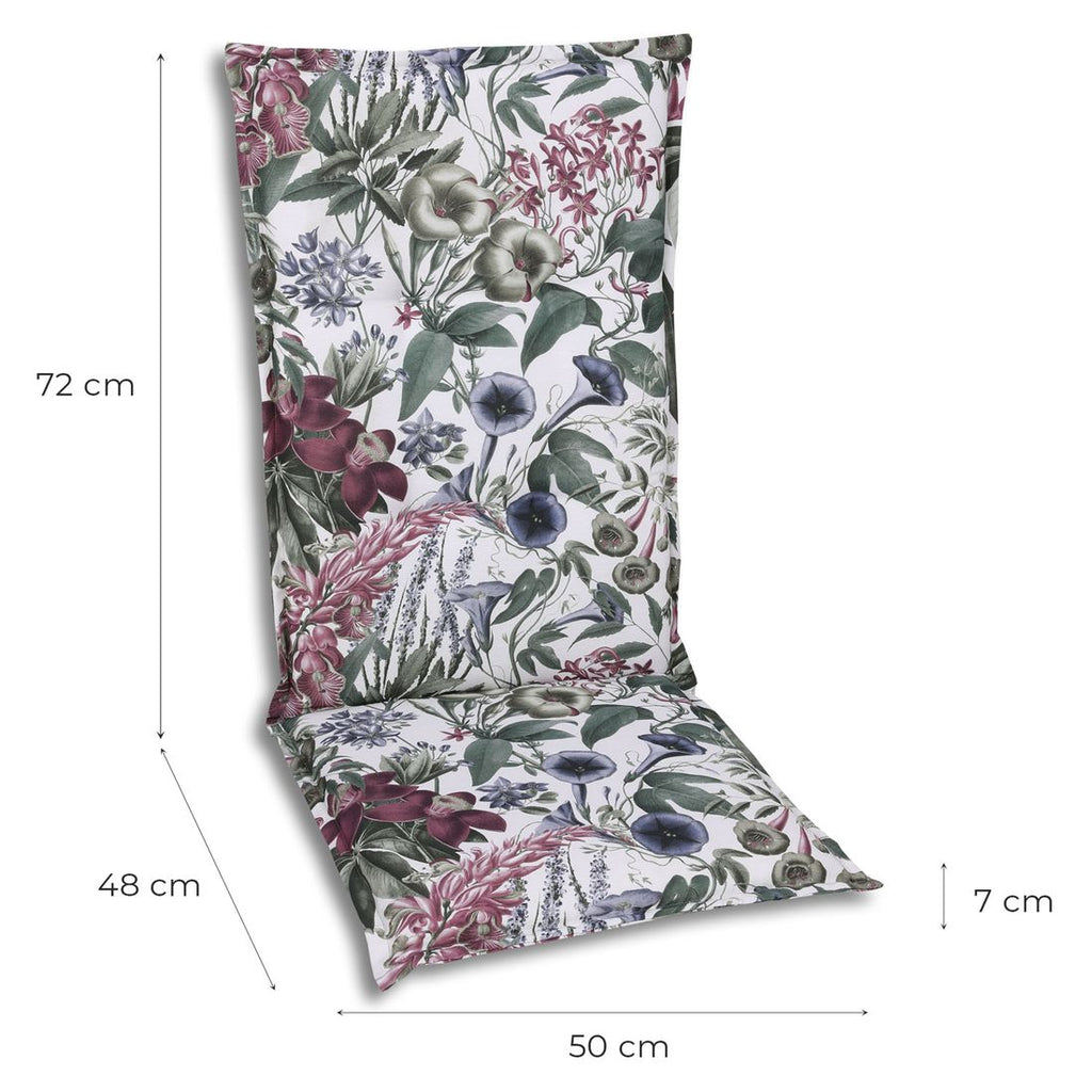 Høyrygg stolpute 50x120 cm blandet stoff flerfarget bakside