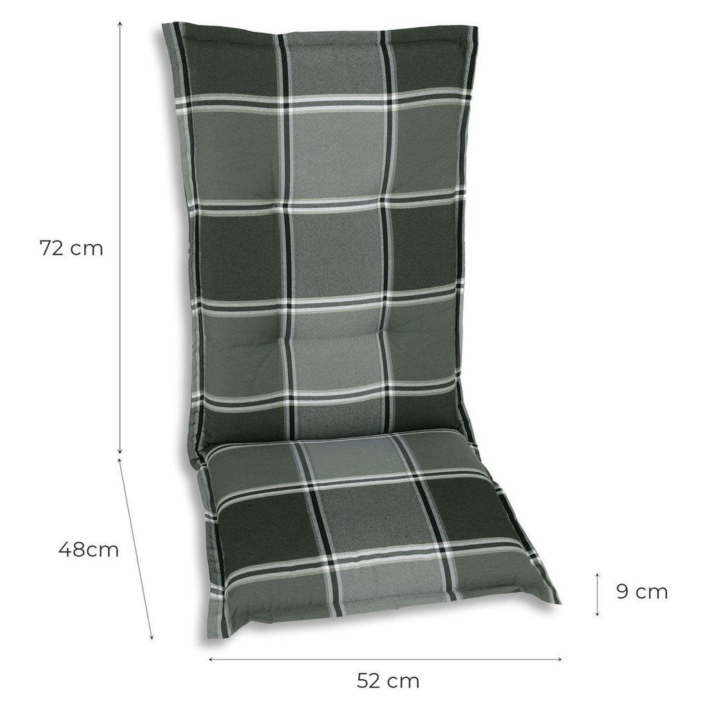 Høyrygg stolpute 50x120 cm grå blandingsstoff - GO-DE bakside