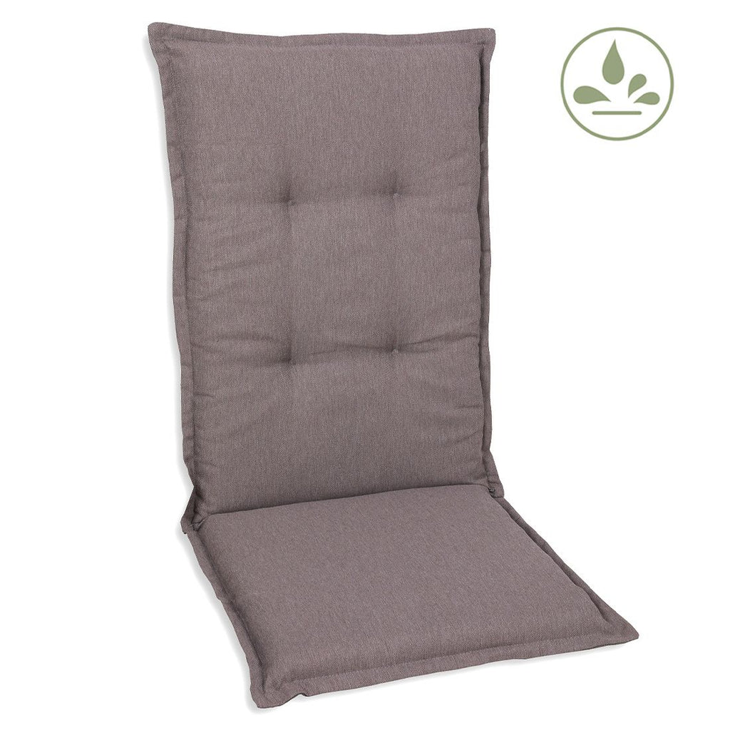 Høyrygg stolpute 50x120 cm grå polyester - GO-DE vist i uterom
