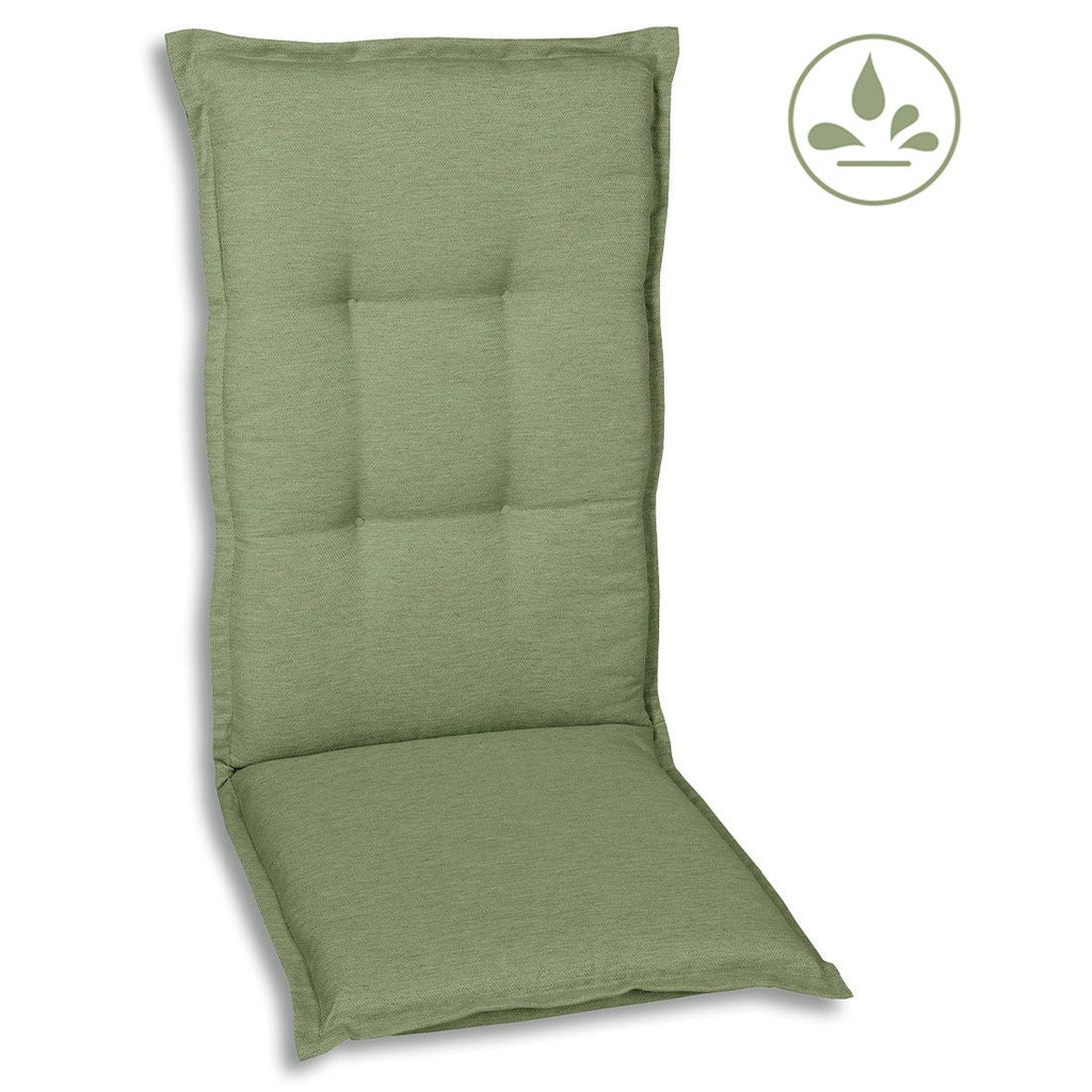 Høyrygg stolpute 50x120 cm grønn polyester - GO-DE sideprofil