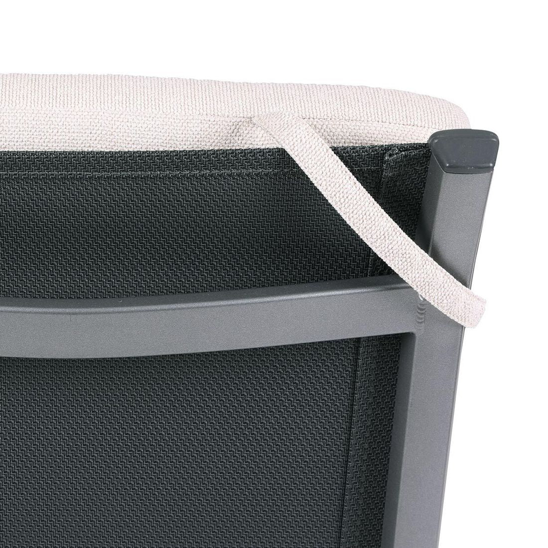 Detalj av Høyrygg stolpute 50x120 cm olefin, pudderrosa materiale