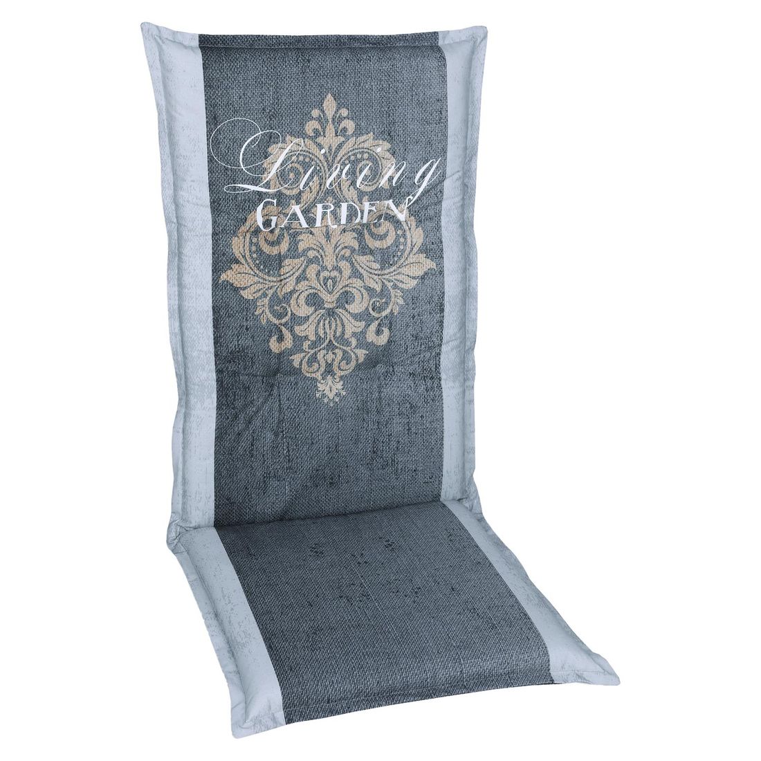 Høyrygg stolpute 50x120 cm polyester antrasitt - GO-DE forfra