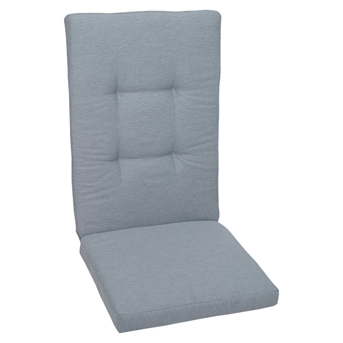 Høyrygg stolpute 50x120 cm polyester grå melert - GO-DE forfra